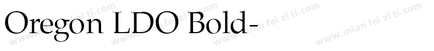 Oregon LDO Bold字体转换